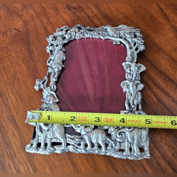 Vintage ARTHUR COURT 1995 Jungle Scene Elephants Leopards Bird Safari - Picture 10 of 16